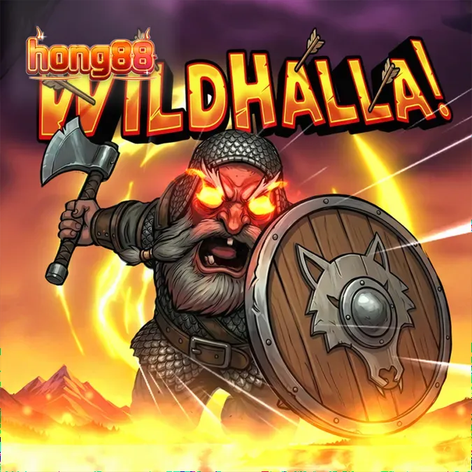 Tampilan layar permainan slot Wildhalla di perangkat seluler